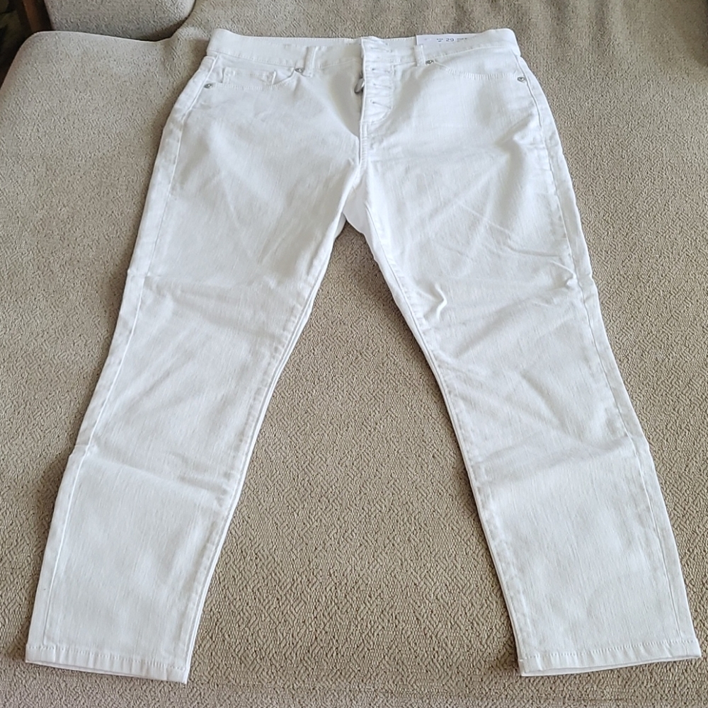 NWT LOFT White Button Fly Jeans